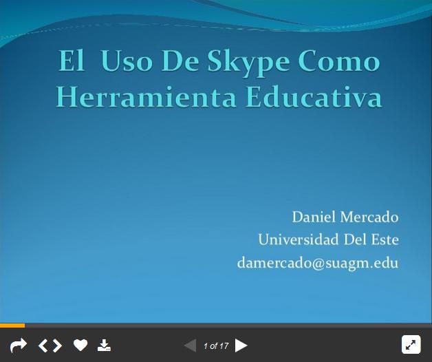 SkypeVideoConferenciaComoHerramientaEducativa-Presentación-BlogGesvin